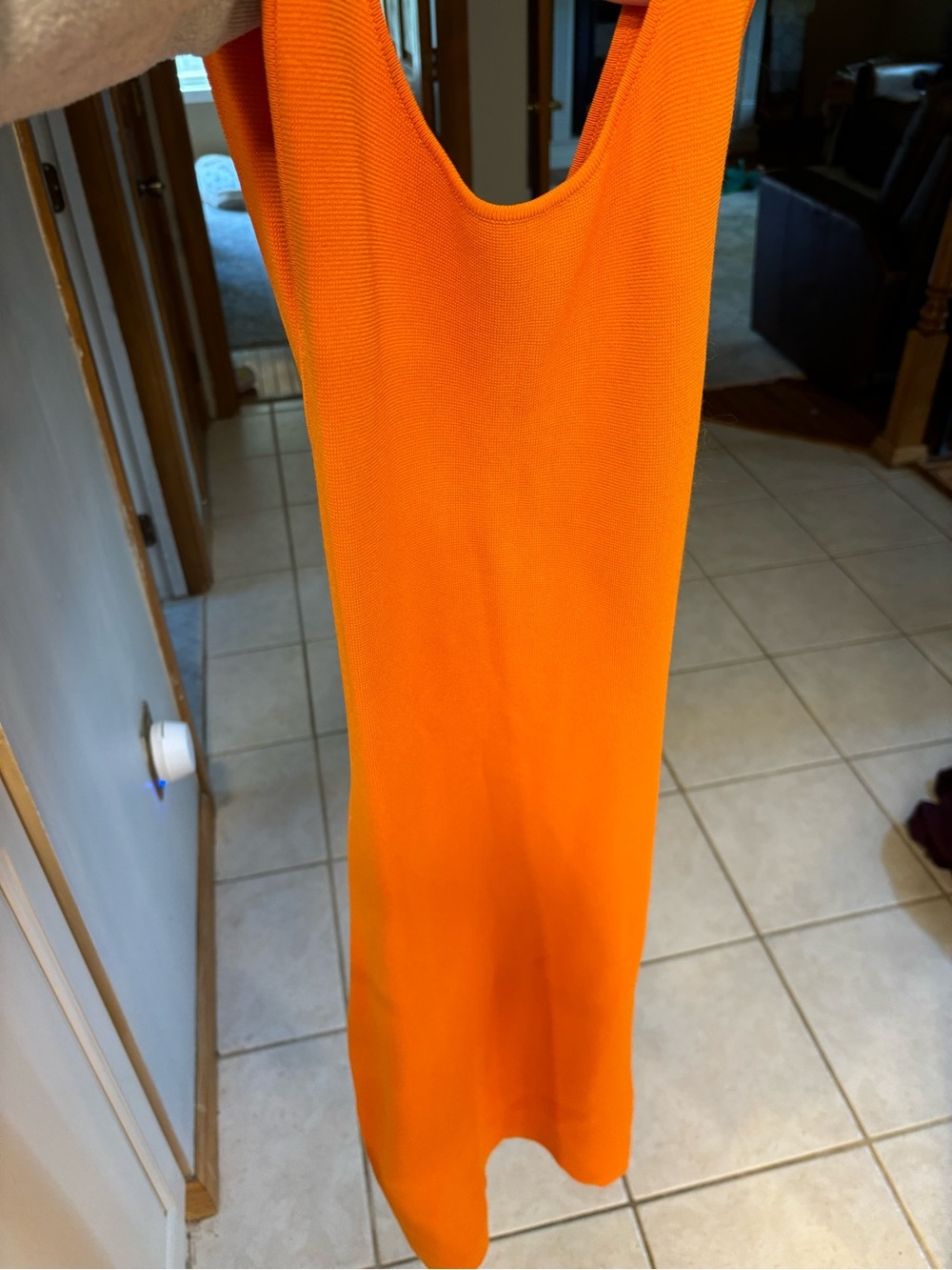 House of Harlow 1960 Vibrant Orange Sleeveless Midi Dress